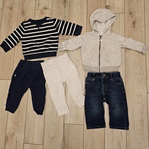 Carter's Jumping Beans Petit Lem Other - Baby Boy 9M Play Sets - 5 Pcs - Levis Jeans, Carters, Jumping Beans, Petit Lem